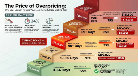 Q1 2026 Northern Michigan Real Estate Pricing Strategy Diagram — The Price of Overpricing
