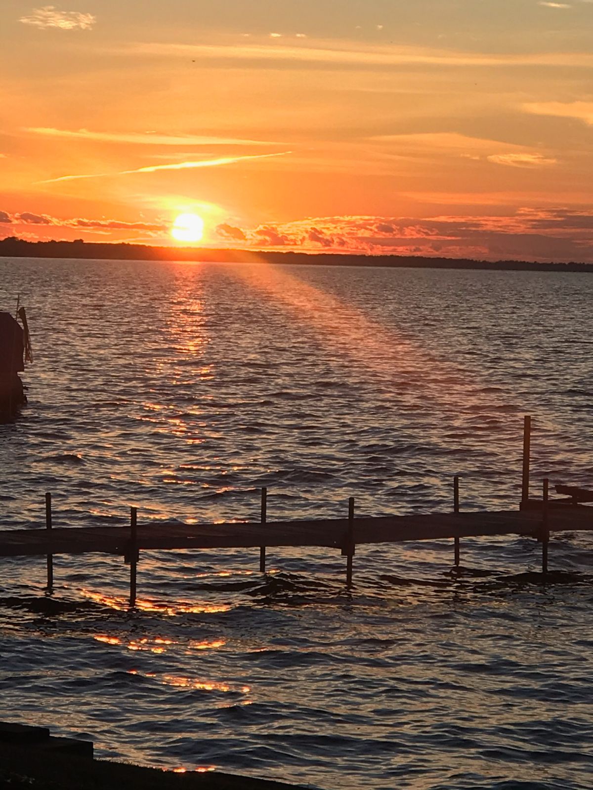 Houghton Lake sunset fall Northern Michigan